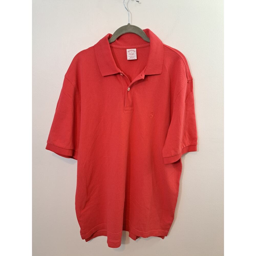Brooks Brothers Performance Polo Men's Dark Coral In Size Large